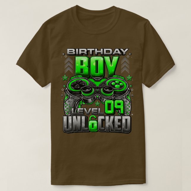Nivå 9 olåst Fantastisk sedan 2014 9:e födelsedage T Shirt (Design framsida)