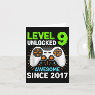 Nivå 9 upplåst awesome sedan 2017 spel födelsedag kort