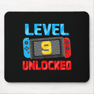 Nivå 9 Upplåst Gamer 9-årspresent Video Spel Musmatta