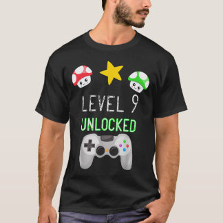 Nivå 9 Upplåst Spelare Nio År Gammal T Shirt