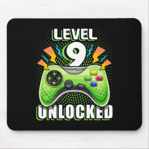 Nivå 9 Upplåst Video Game 9-årsdag Gamer Gif Musmatta