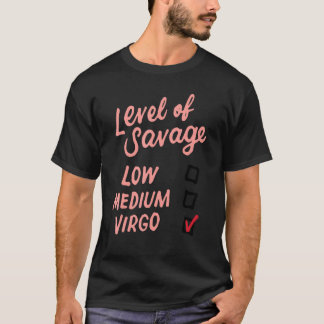 Nivå för Savage Våg Astrology Zodiac Horoscope m T Shirt