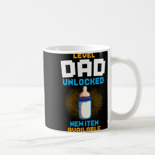 Nivå Pappa Upplåst Graviditets Tillkännagivande Ga Kaffemugg