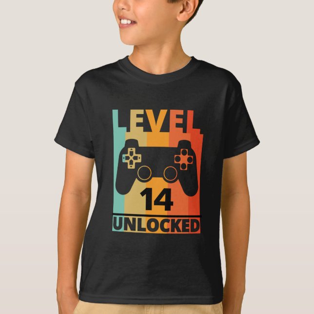 Nivå upp Anpassningsbar Funny Gamer-barn Tonåring  T Shirt (Framsida)