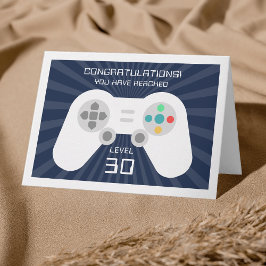 Nivå upp | Anpassningsbar Gamer Birthday Kort