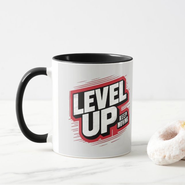 Nivå upp Behållans Flytta Mugg (Med munk)