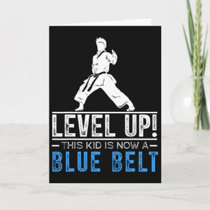 Nivå Upp! Det här barnet är nu en blå bälte Karate Kort