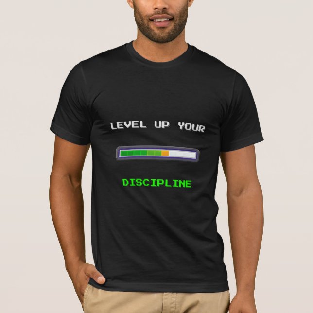 Nivå upp din disciplin - 8-bitars förlopp i Pub T Shirt (Framsida)