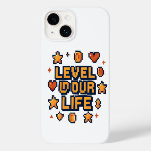 "Nivå upp ditt liv" - Pixel Art Motivational Desi