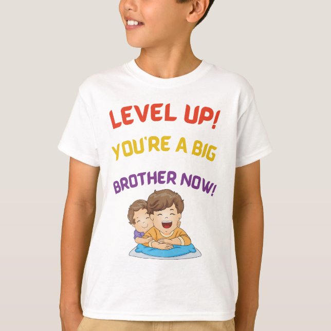 Nivå Upp! Du är nu en storebror! T Shirt (Framsida)