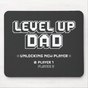 Nivå upp Gamer Pappa pappa Funny Fars dag Musmatta