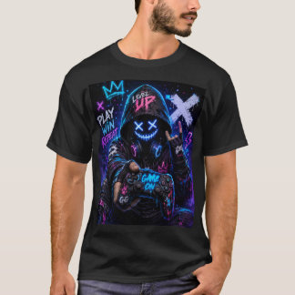 Nivå upp gamer t shirt