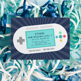 Nivå upp | Gamer Theme Barns födelsedag Party Inbjudningar