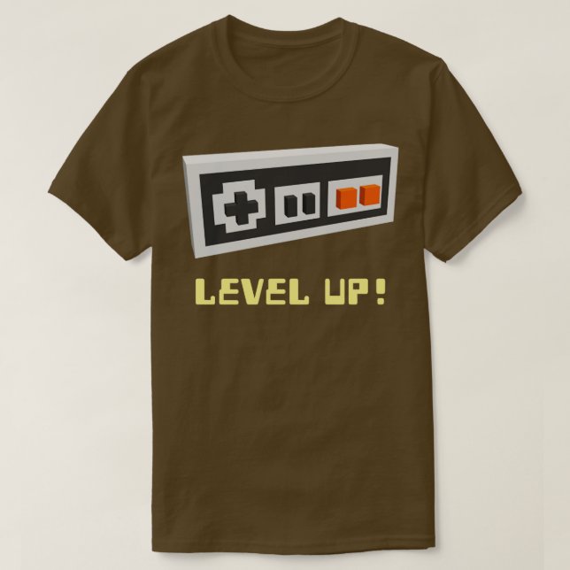 Nivå upp Gamer-tshirt T Shirt (Design framsida)