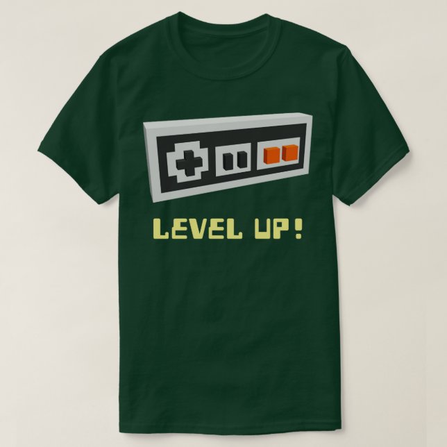 Nivå upp Gamer-tshirt T Shirt (Design framsida)