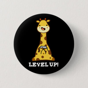 Nivå upp - Mörk BG för Giraffe-spel Pun Knapp