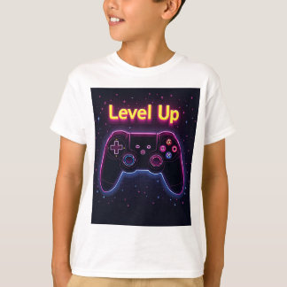 Nivå upp - nyspelarkontroll - Retro Pixel Art T Shirt