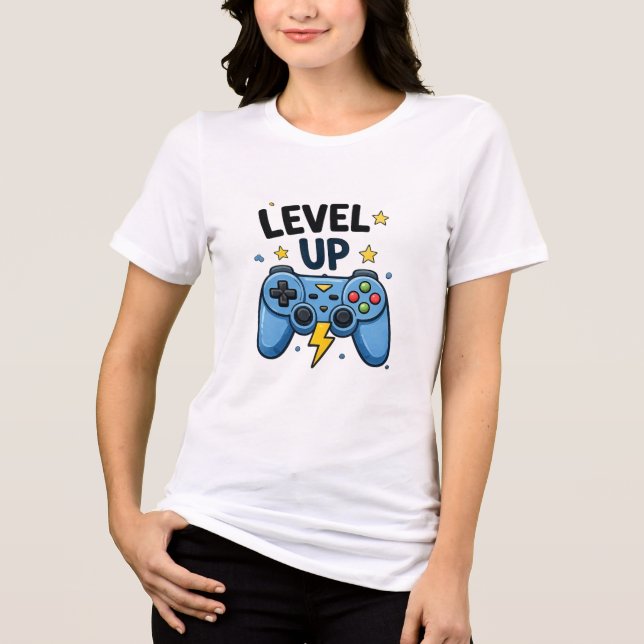 Nivå Upp Spelare T Shirt (Framsida)