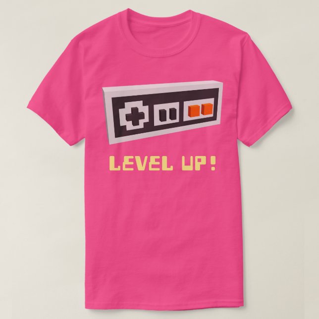 Nivå upp-spelare t shirt (Design framsida)
