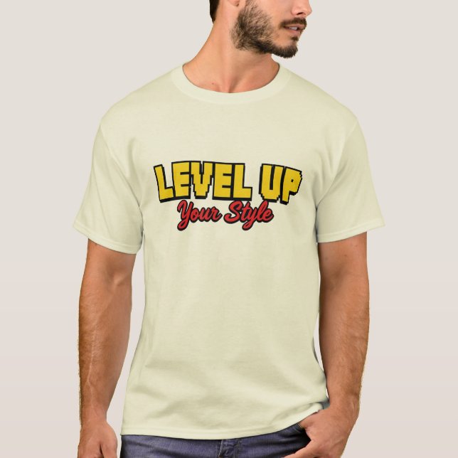 Nivå upp Stil-T-skirt - Pixel Gamer Pappa Gift T Shirt (Framsida)