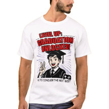 Nivå upp: Studenten olåst! Gamer Anime T-Shirt