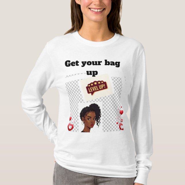 Nivå upp T-skjorta T Shirt (Framsida)