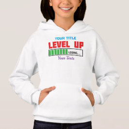 Nivå upp-text med grön förloppsindikator t shirt
