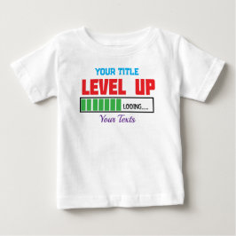 Nivå upp-text med grön laddningsförlopp t shirt
