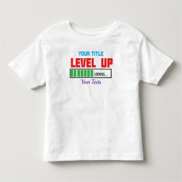 Nivå upp-text med grön laddningsstatus t shirt