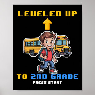 Nivå upp till 2:a Klass CK till skollekspojke Poster