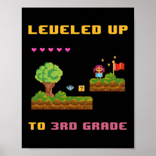 Nivå upp till 3:e Klass CK till skoleländig Gam Poster