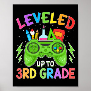 Nivå upp till 3:e Klass Gamer Back to school först Poster
