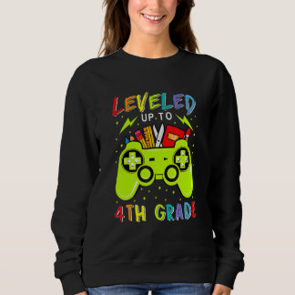 Nivå upp till 4:e Klass Gamer Back to school först T Shirt