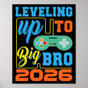 Nivå upp till Big Bro 2026 Video Game Gravid R Poster