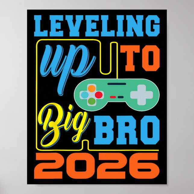 Nivå upp till Big Bro 2026 Video Game Gravid R Poster (Framsidan)