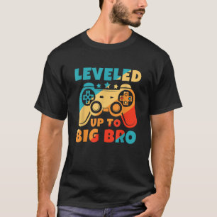 Nivå upp till Big Bro New Brother Funny Gamer T Shirt