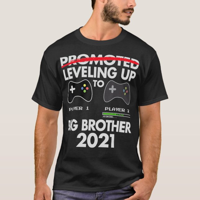 Nivå upp till Big Brother 2021 Video Game Playe T Shirt (Framsida)