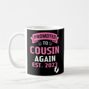 Nivå upp till Big Cousin igen 2023 Girl Pregnan Kaffemugg