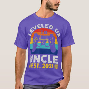 Nivå upp till farbror Est 2021 Vintage Framtida mo T Shirt