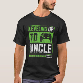 Nivå upp till farbror Vintage Gamer Gravid Annou T Shirt