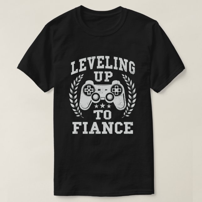 Nivå upp till finansiering av nyaktiverad par vide t shirt (Design framsida)