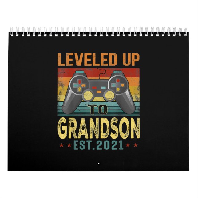 Nivå upp till Grandson 2021 Video Gamer Kalender (Omslag)