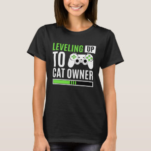 Nivå upp till Kat Owner-spel Baby Kitten T Shirt