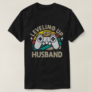 Nivå Upp Till Make Brudgum Att Bli Ungkarl Gamer T Shirt