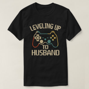 Nivå upp till Make Gamer Nyligen lott Groom Gift T Shirt