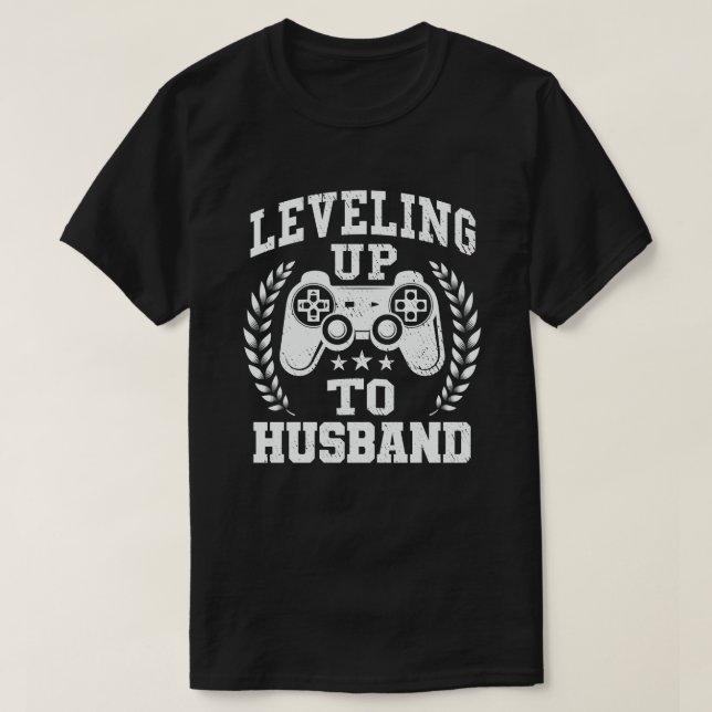 Nivå upp till Make Groom Video Game T Shirt (Design framsida)