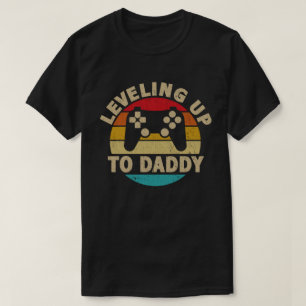 Nivå Upp Till Pappa Gamer Graviditet Annonsering T Shirt