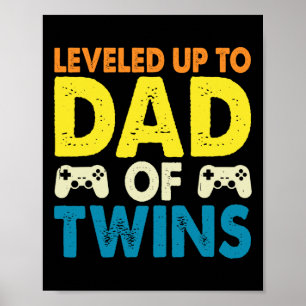 Nivå upp till Pappa i Twillingar Fars dag Poster