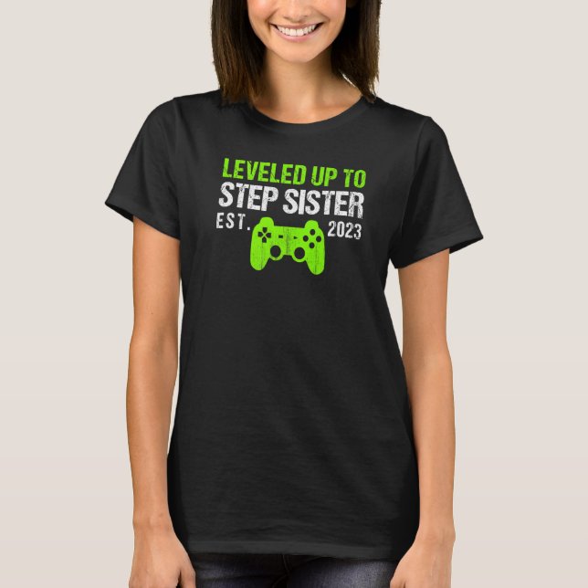Nivå upp till steg-syster ST 2023 New Sister Ga T Shirt (Framsida)
