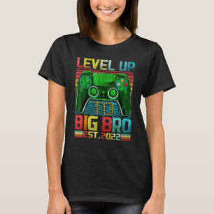 Nivå upp till storebror 2022 Gravid Baby Announ T Shirt